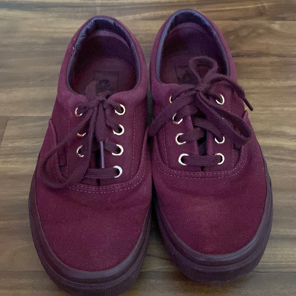 Vans Women's Deep Red Canvas Sneakers
